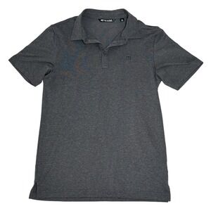 Travis Mathew Men's Polo Shirt - Dark Gray Short Sleeve Collared Sz Medium‎